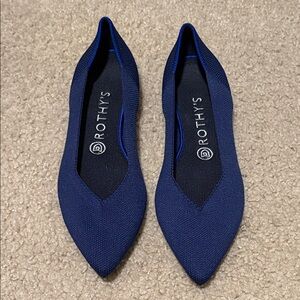 New Rothy's The Point Cobalt Blue Flats